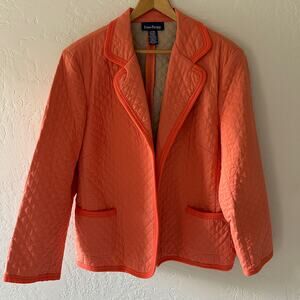 Evan Picone Women's Orange Quilted Jacket